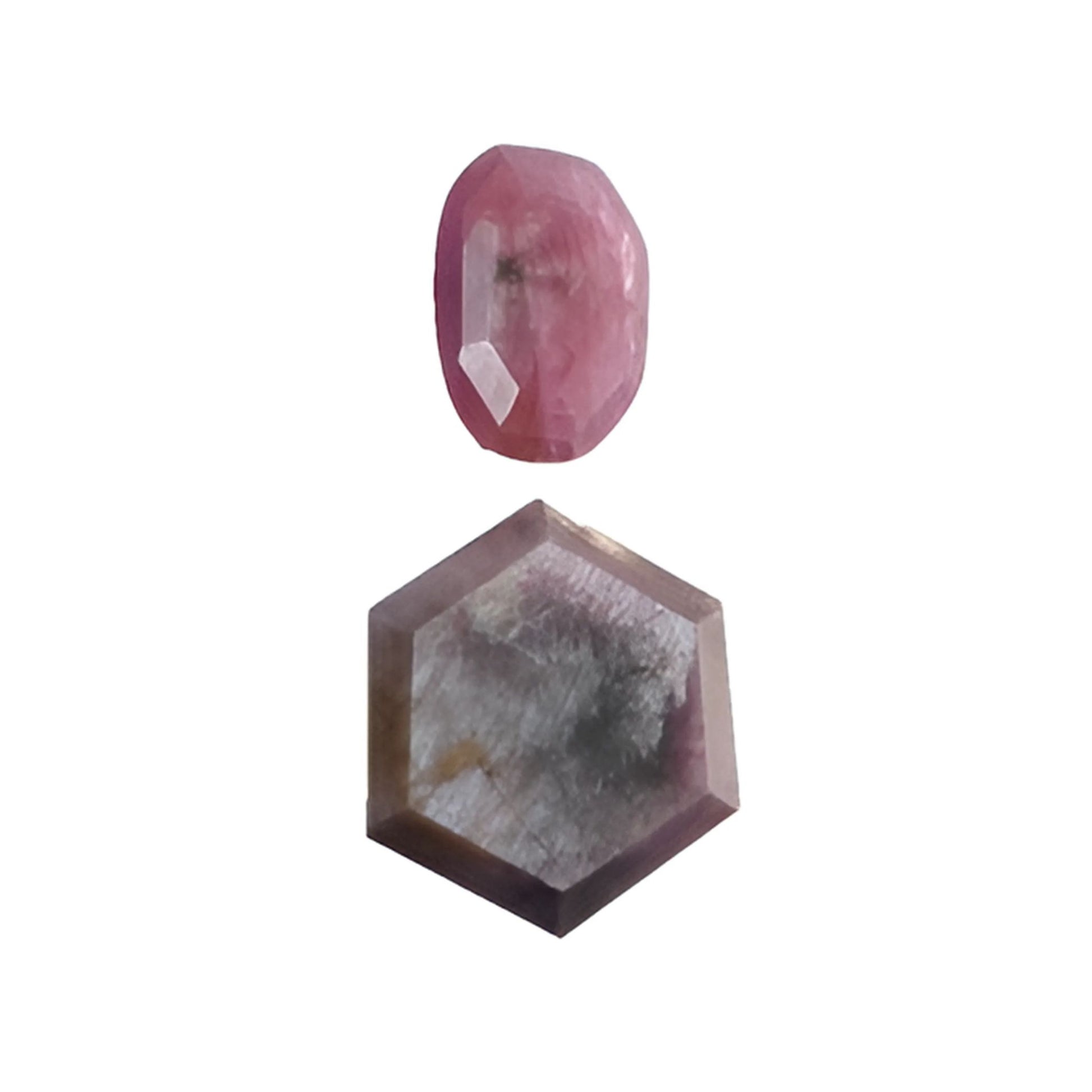 sapphire trapiche hexagon shape faceted cut