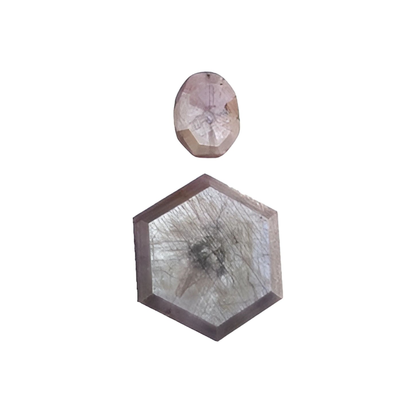 sapphire trapiche hexagon, fancy shape faceted cut