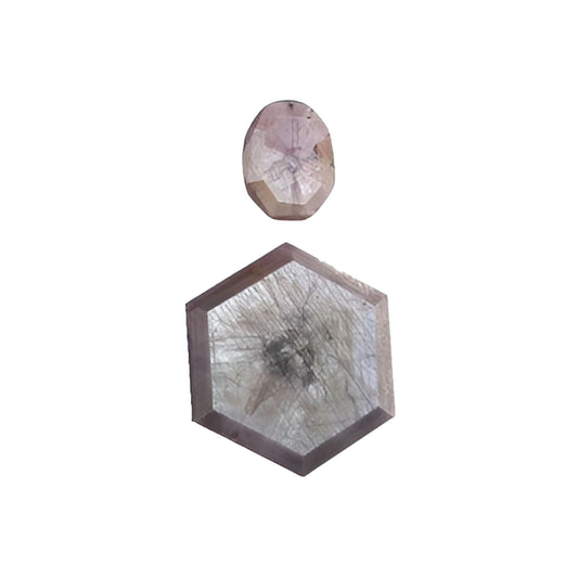 sapphire trapiche hexagon, fancy shape faceted cut