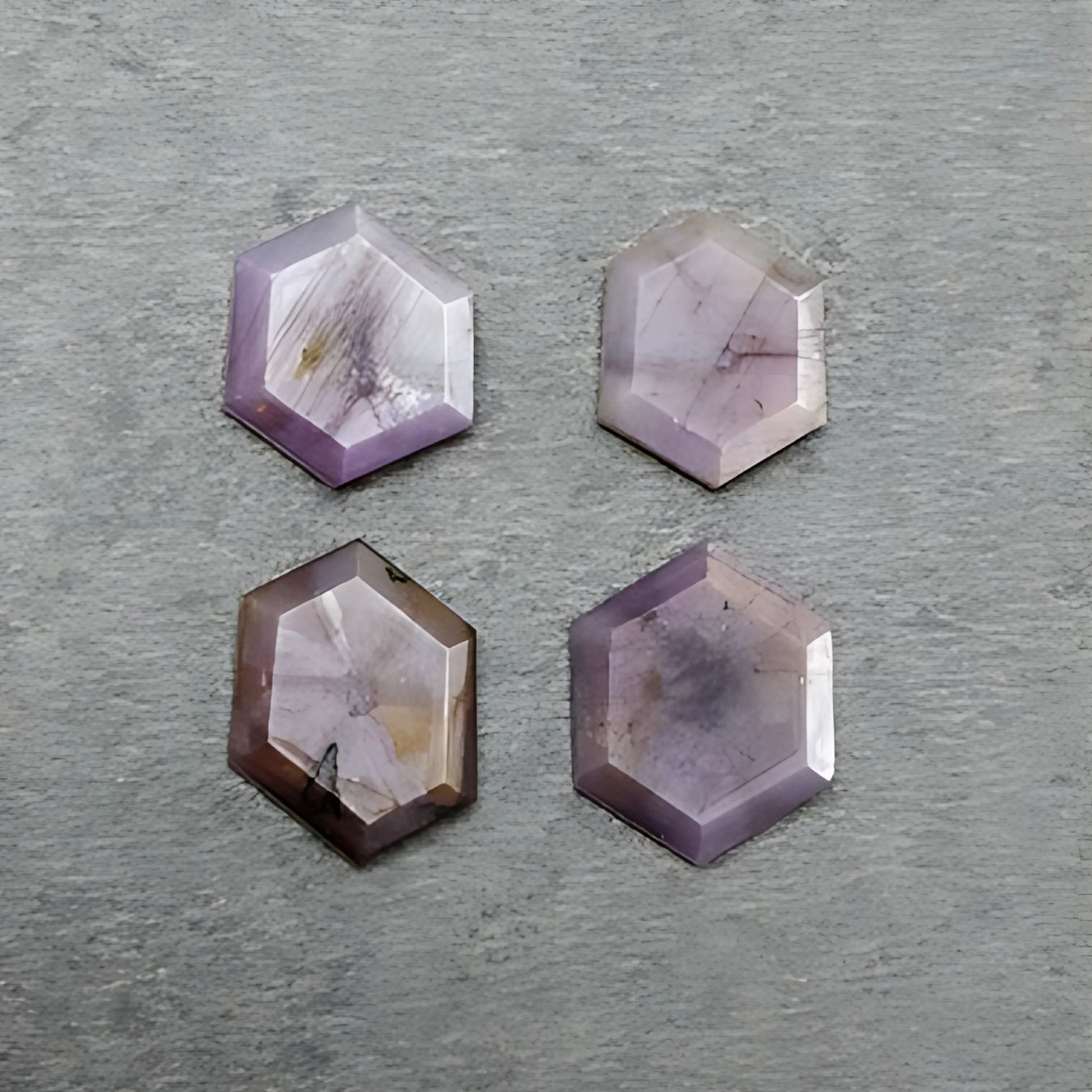 蓝宝石星形六边形刻面切割