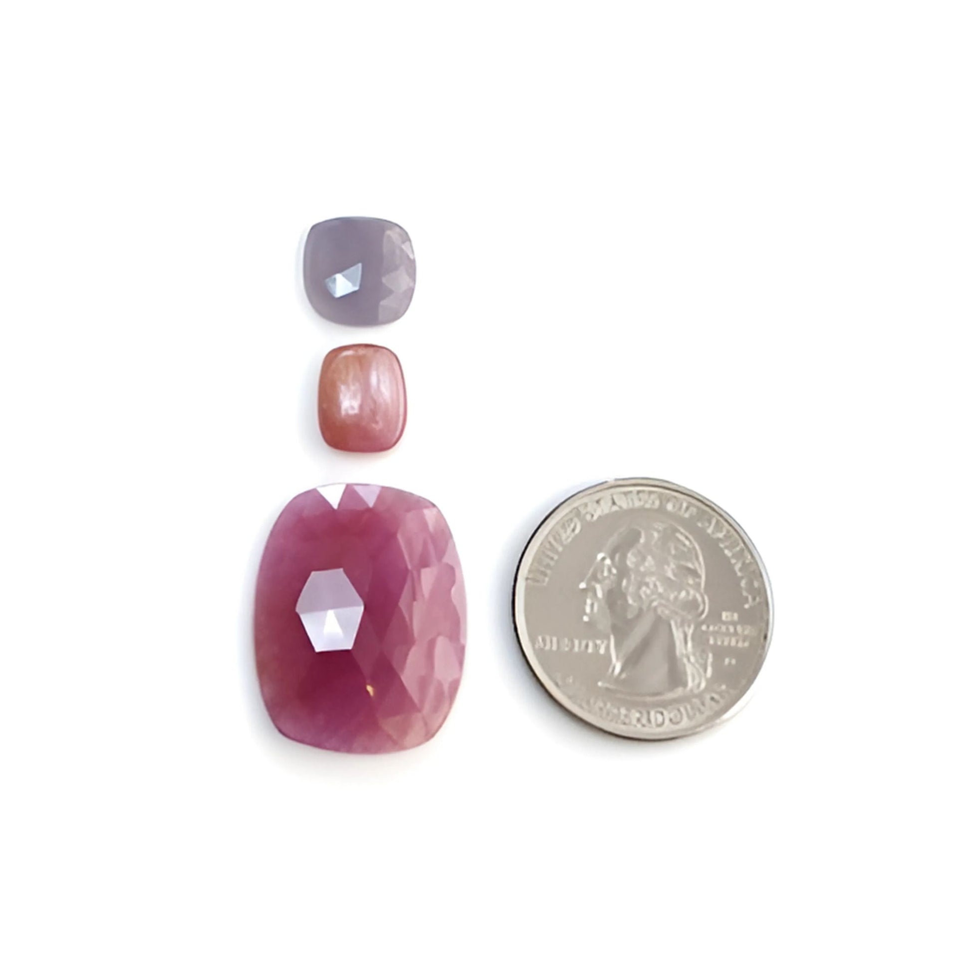 ファセットカットのピンクサファイア