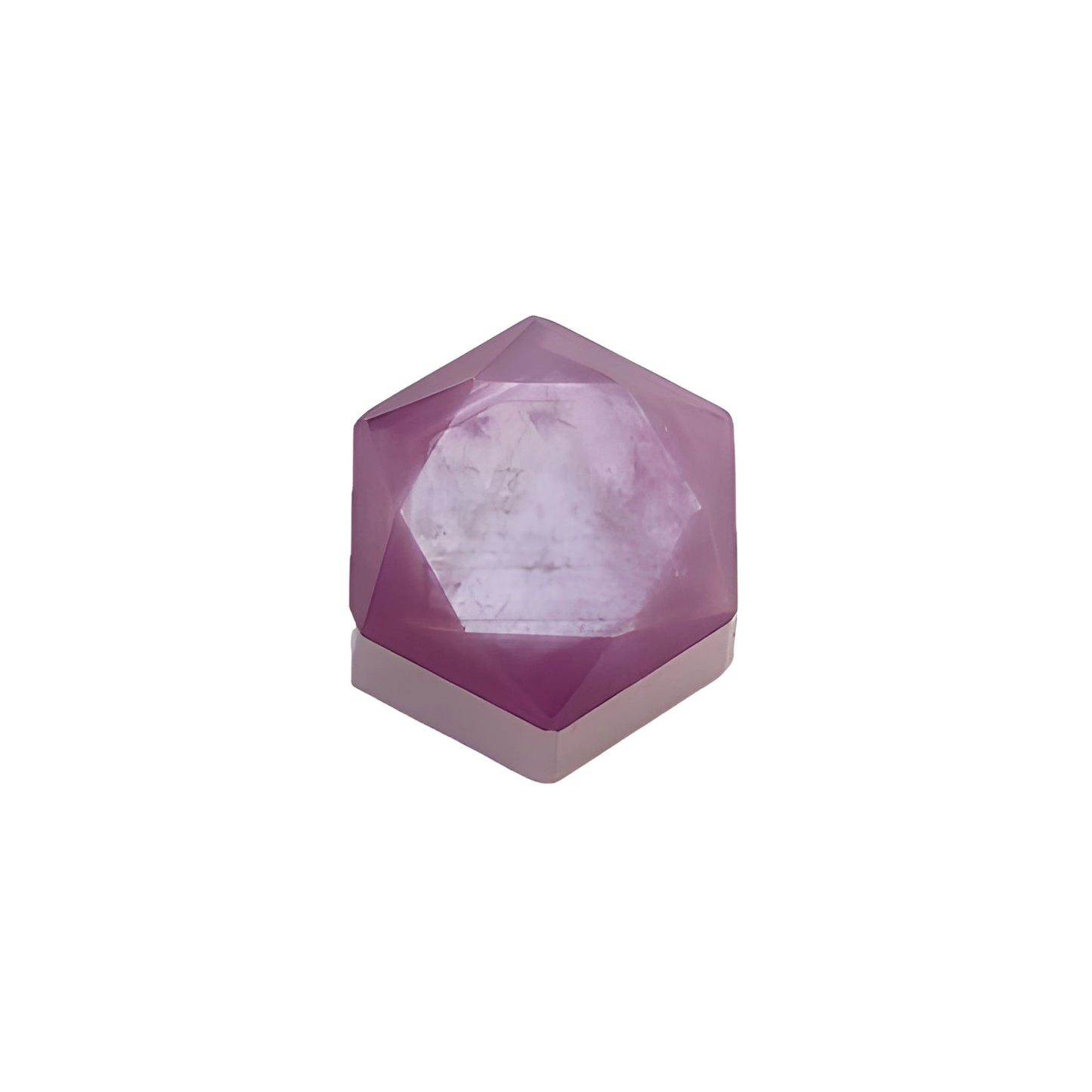 raspberry ruby Hexagon shape faceted cut