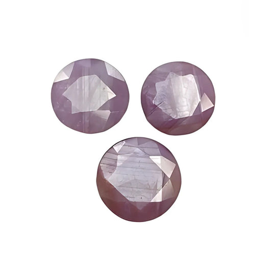 Saphir rose rond