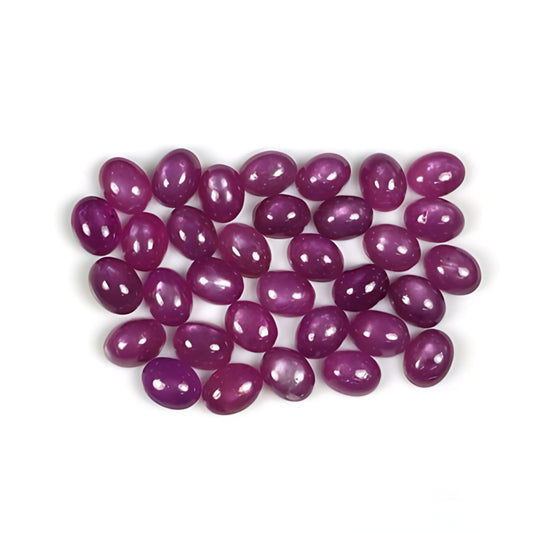 pink sapphire oval shape cabochon