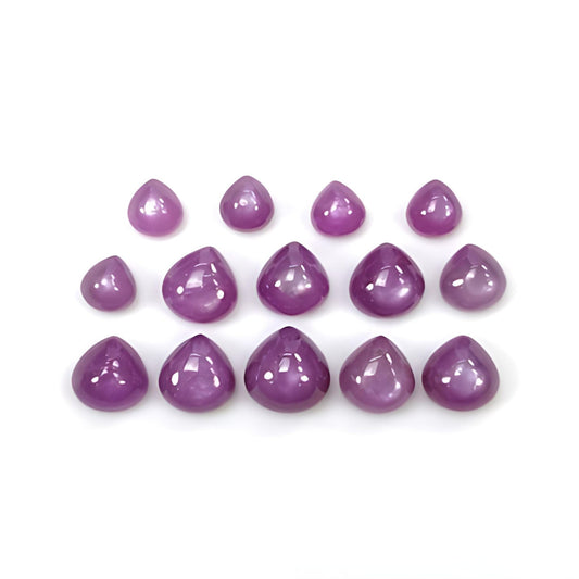 pink sapphire heart shape cabochon