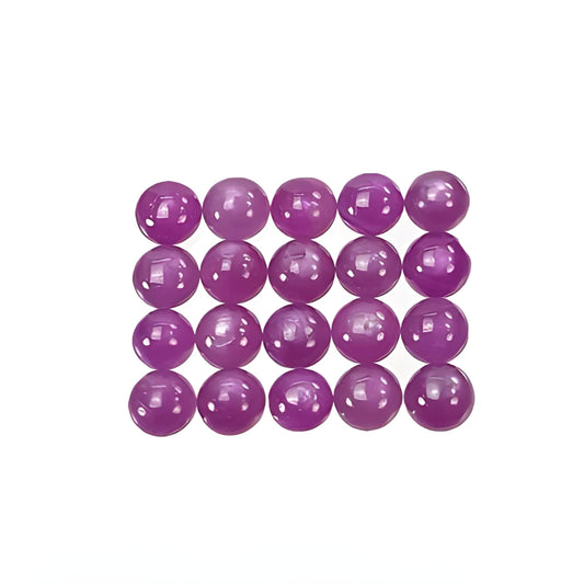 pink sapphire round shape cabochon