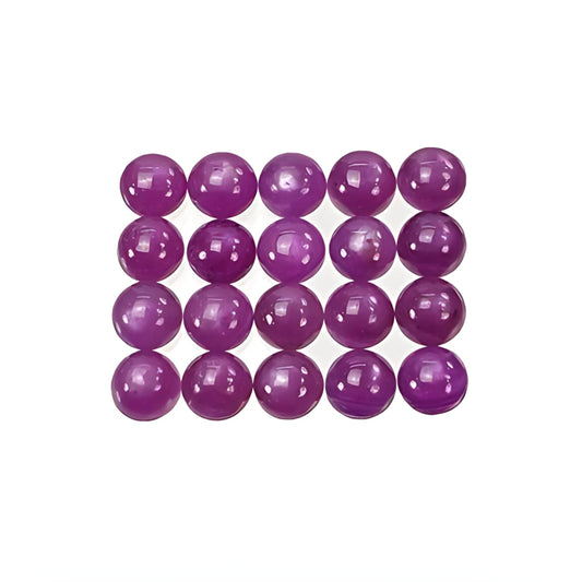 pink sapphire round shape cabochon