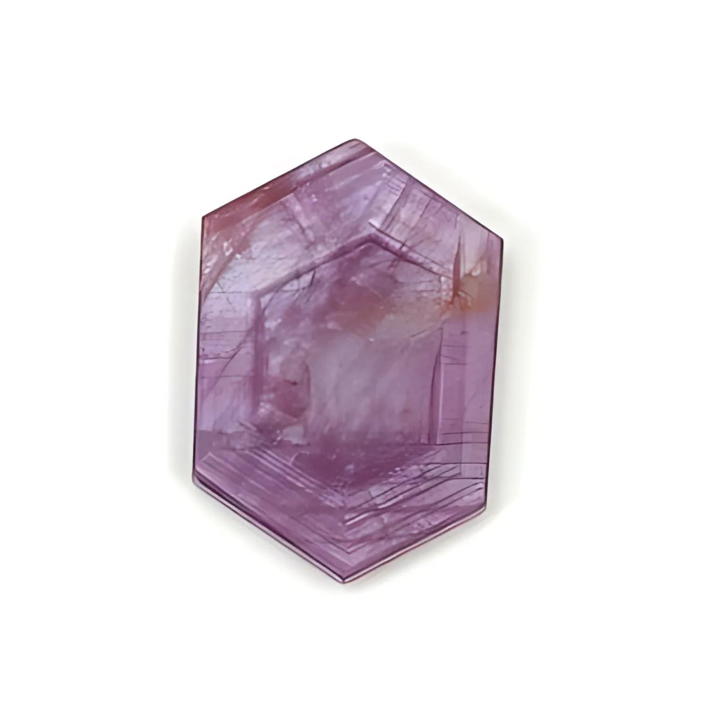 rosemary ruby Trapiche hexagon flat slices