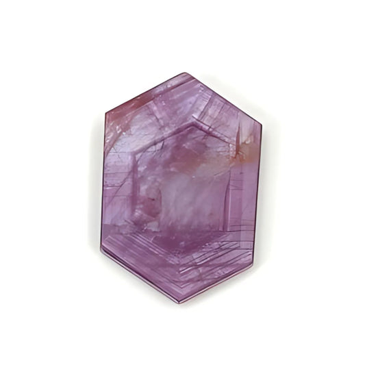 rosemary ruby Trapiche hexagon flat slices