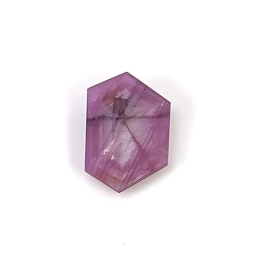 rosemary ruby trapiche hexagon flat slices