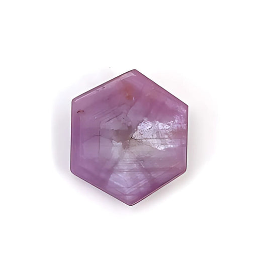 rosemary ruby Trapiche hexagon flat slices