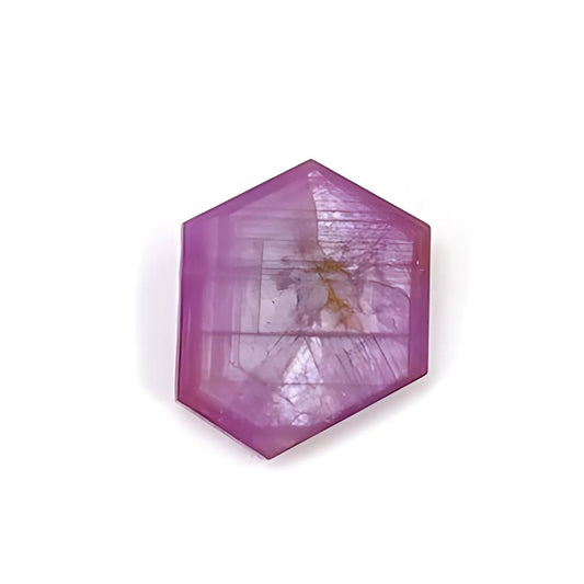 rosemary ruby Trapiche hexagon flat slices