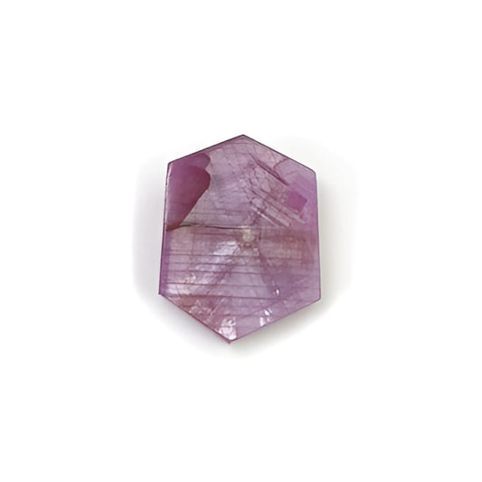 rosemary ruby Trapiche hexagon flat slices
