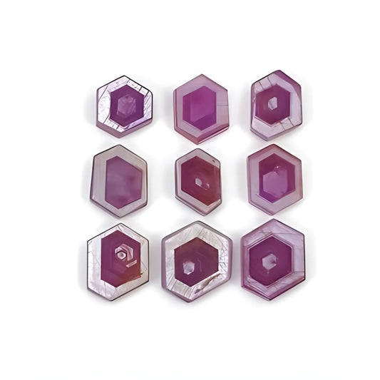 rosemary ruby hexagon shape flat slices