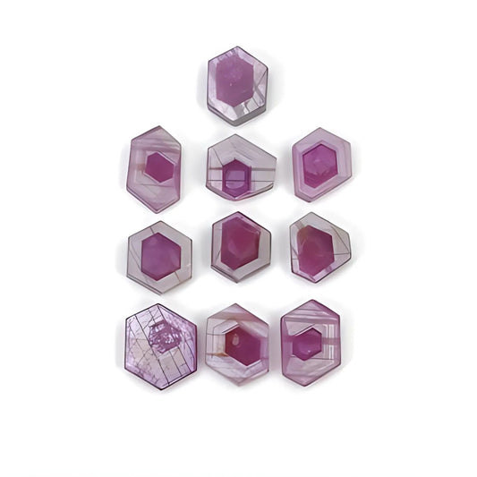 rosemary ruby hexagon shape flat slices