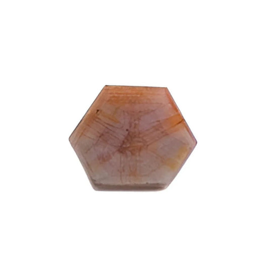 pink sapphire trapiche hexagon flat slices