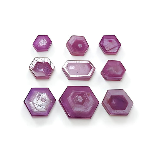 rosemary ruby hexagon shape flat slices
