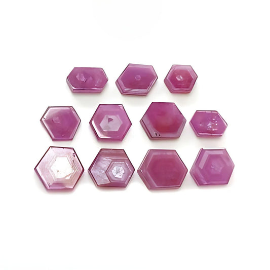 rosemary ruby hexagon flat slices