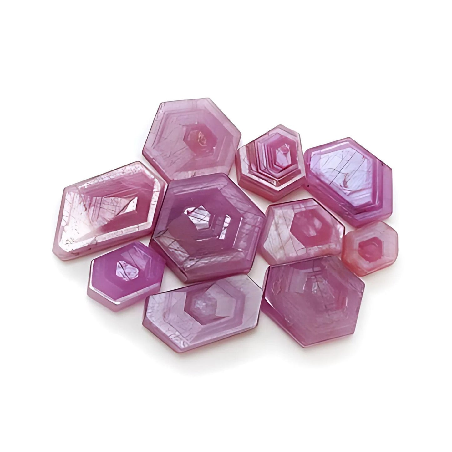 rosemary ruby hexagon shape flat slices
