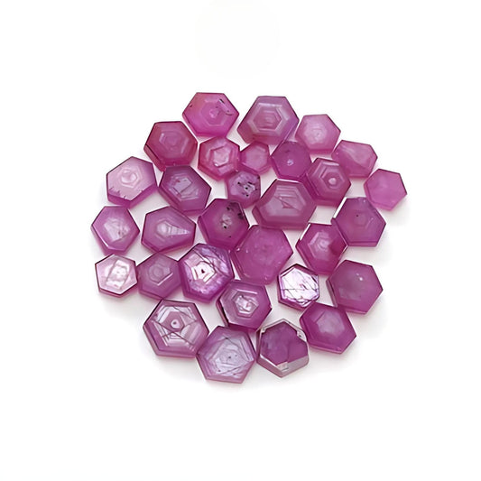 rosemary ruby hexagon flat slices