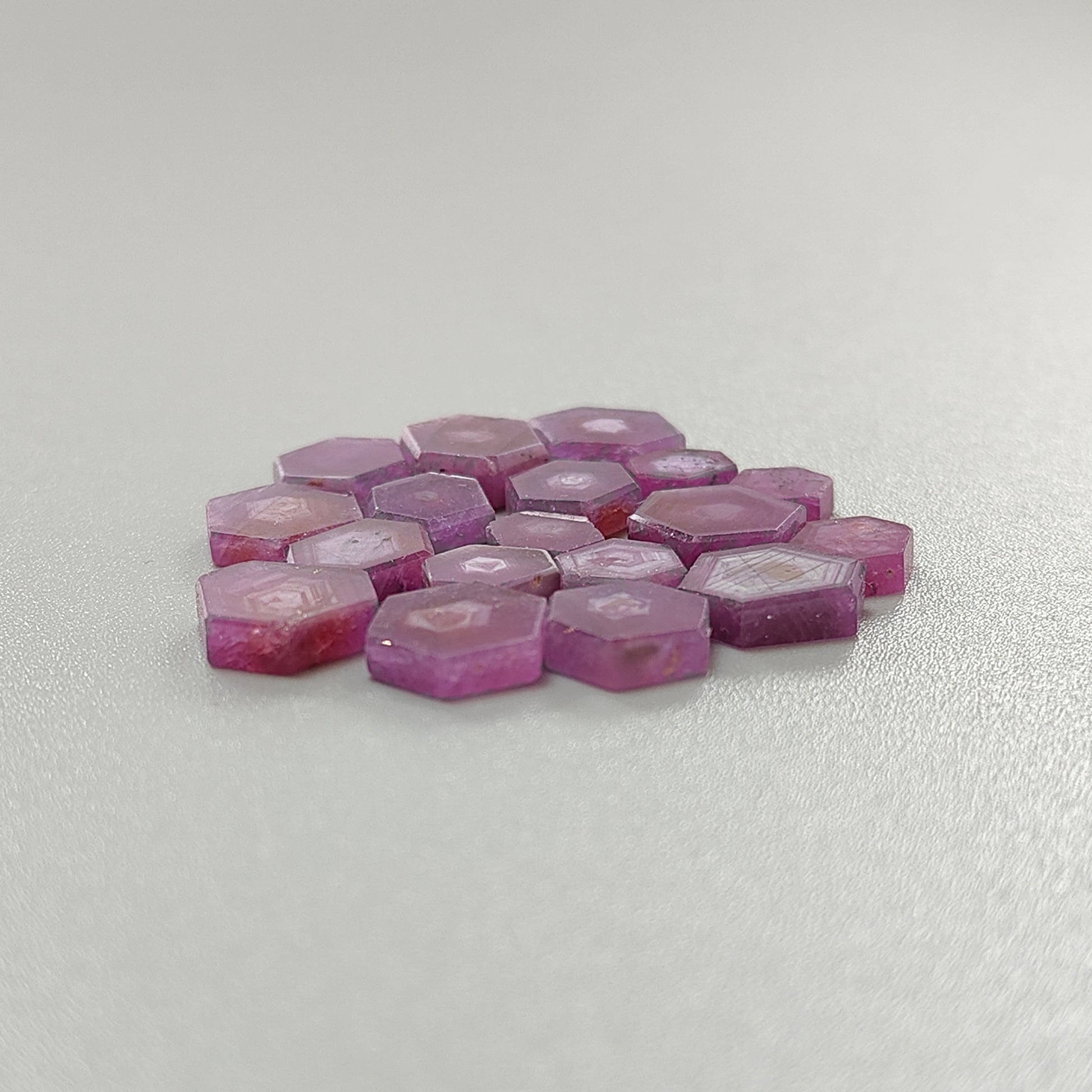 红宝石六边形扁平切片