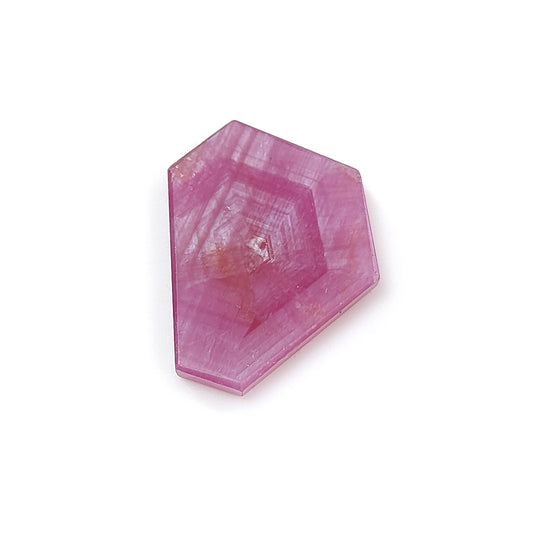 ruby hexagon shape flat slices