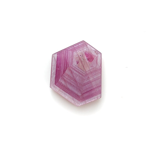 ruby hexagon shape flat slices