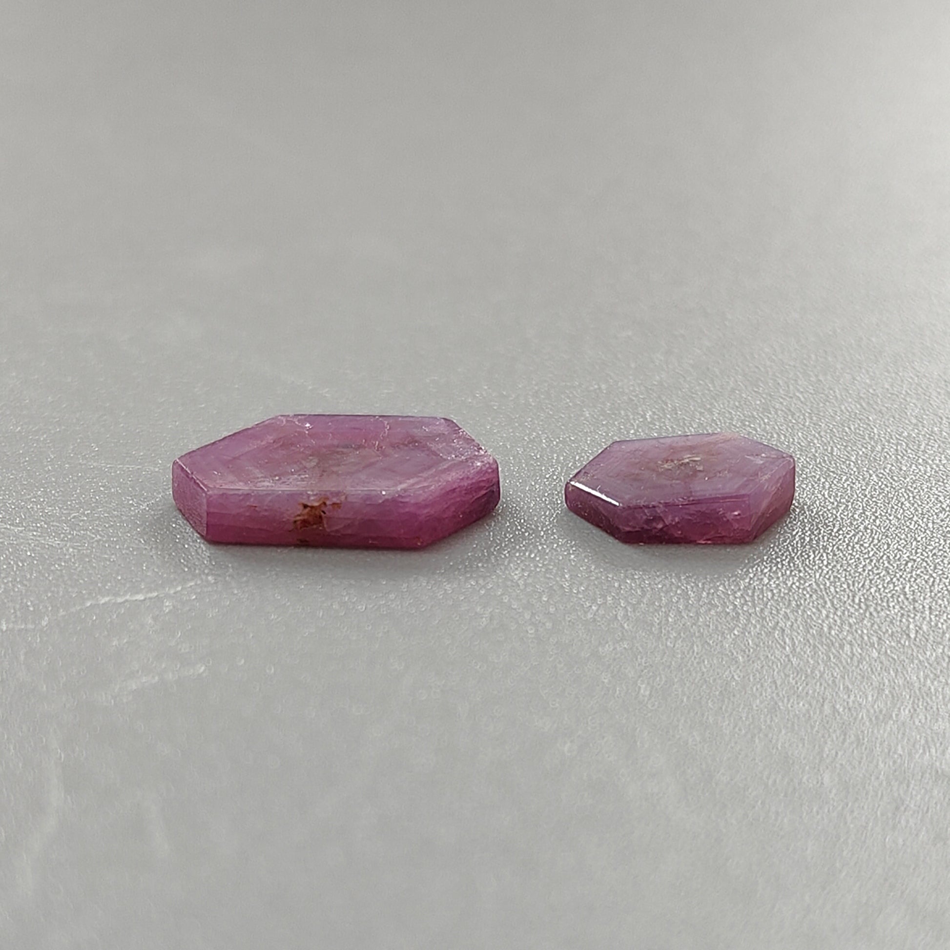 rosa Saphir flache Scheiben