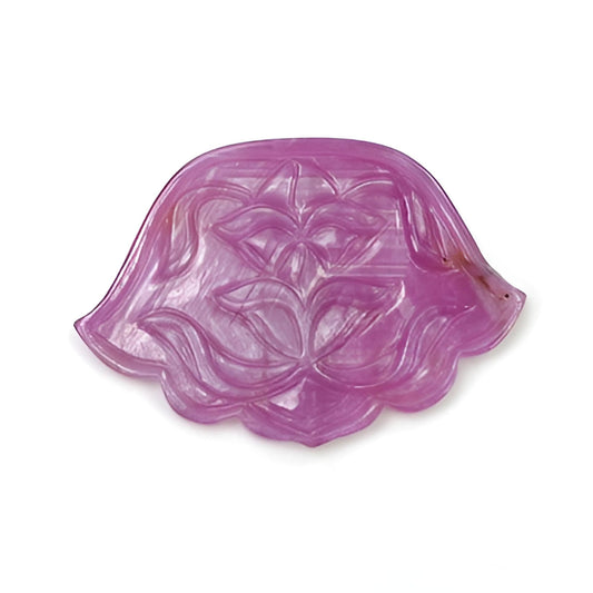 pink sapphire fancy shape carving