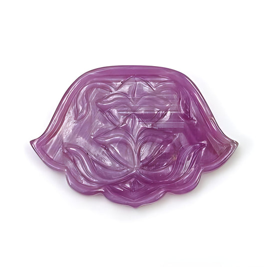 pink sapphire fancy shape carving