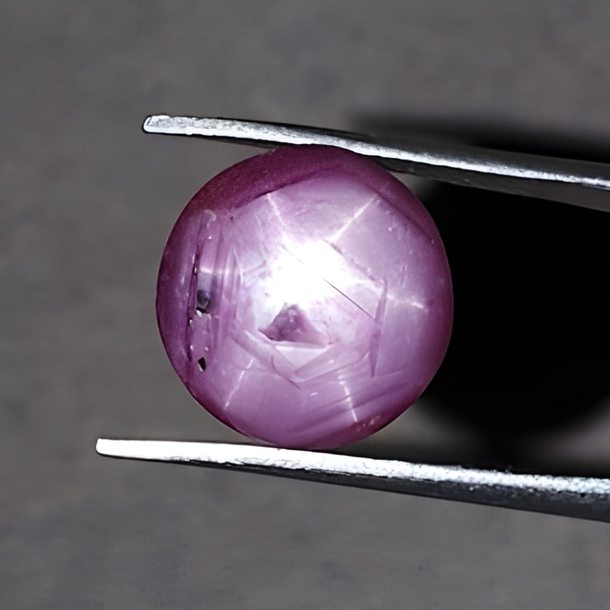 star ruby round shape cabochon