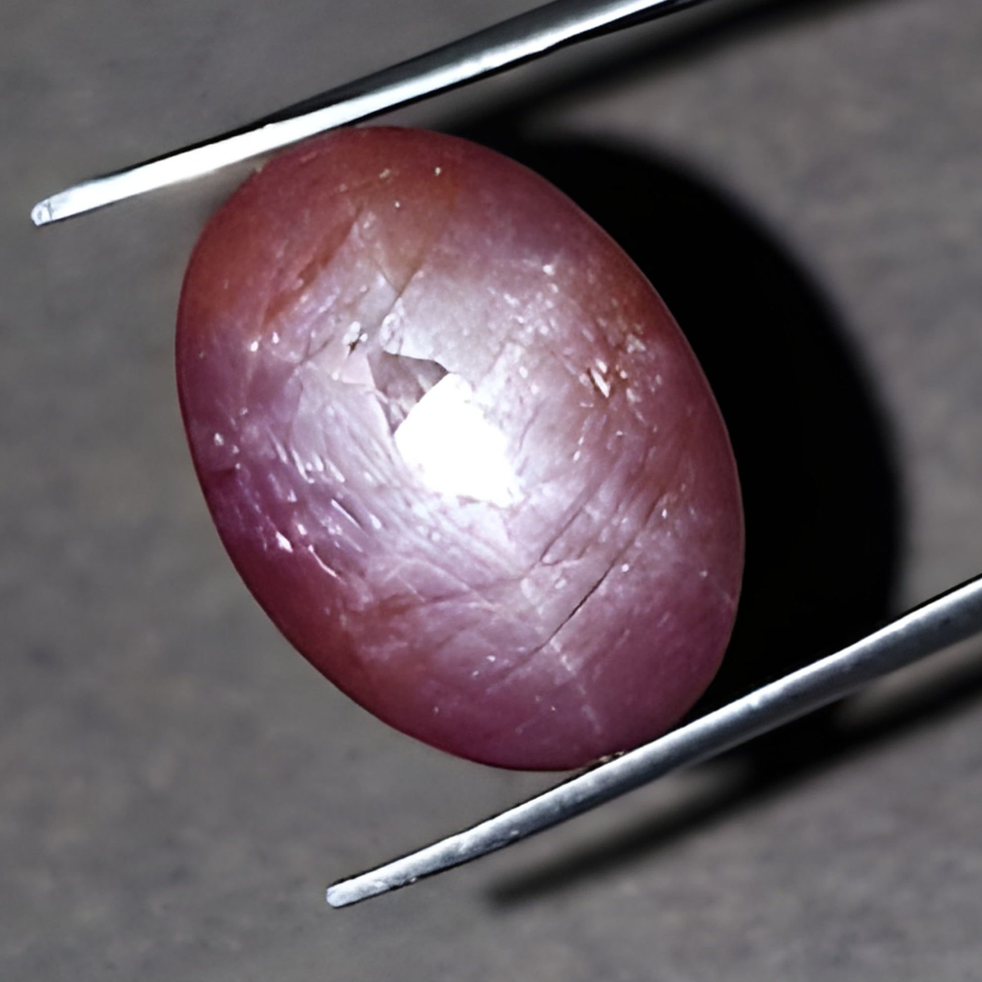 star ruby oval shape cabochon