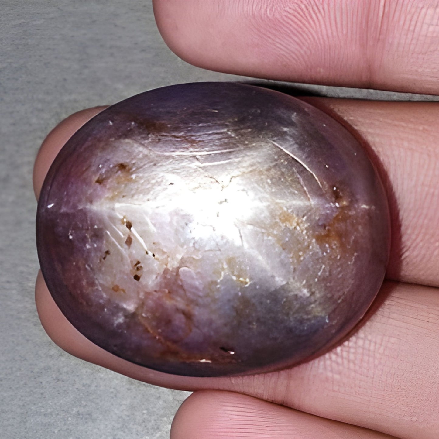 star sapphire oval shape cabochon