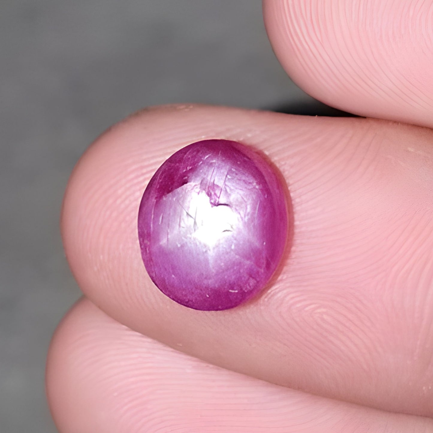 star ruby oval shape cabochon