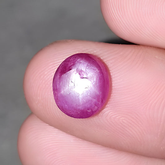 star ruby oval shape cabochon