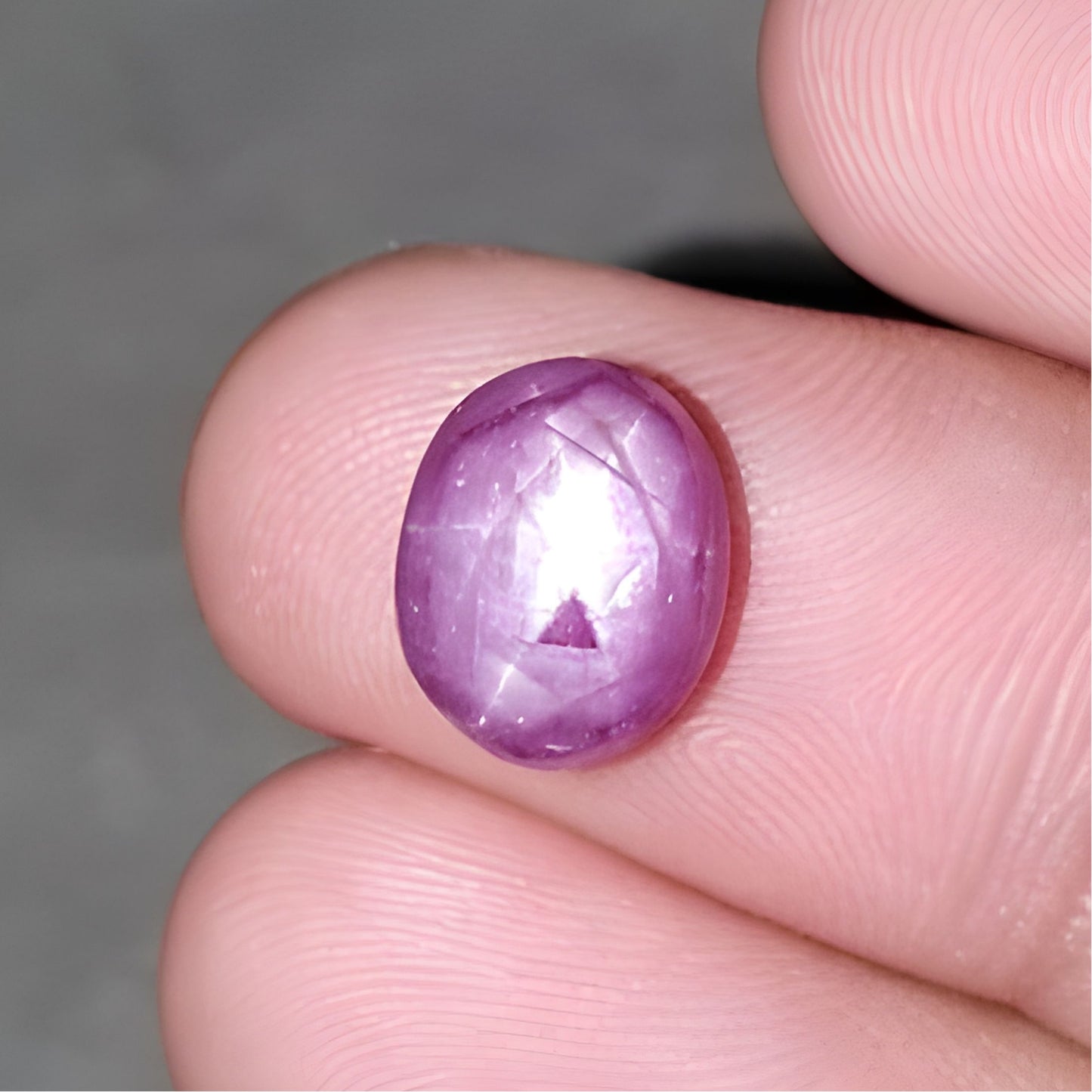 star ruby oval shape cabochon