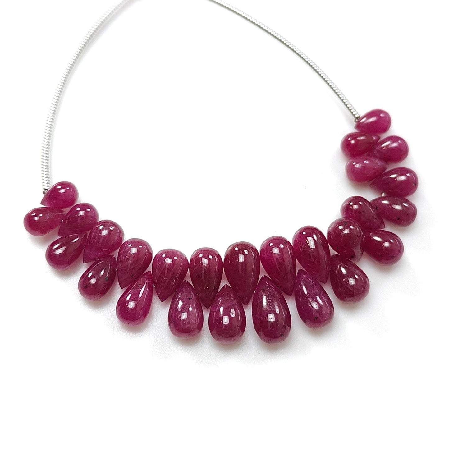 Ruby Smooth Teardrop Loose Beads