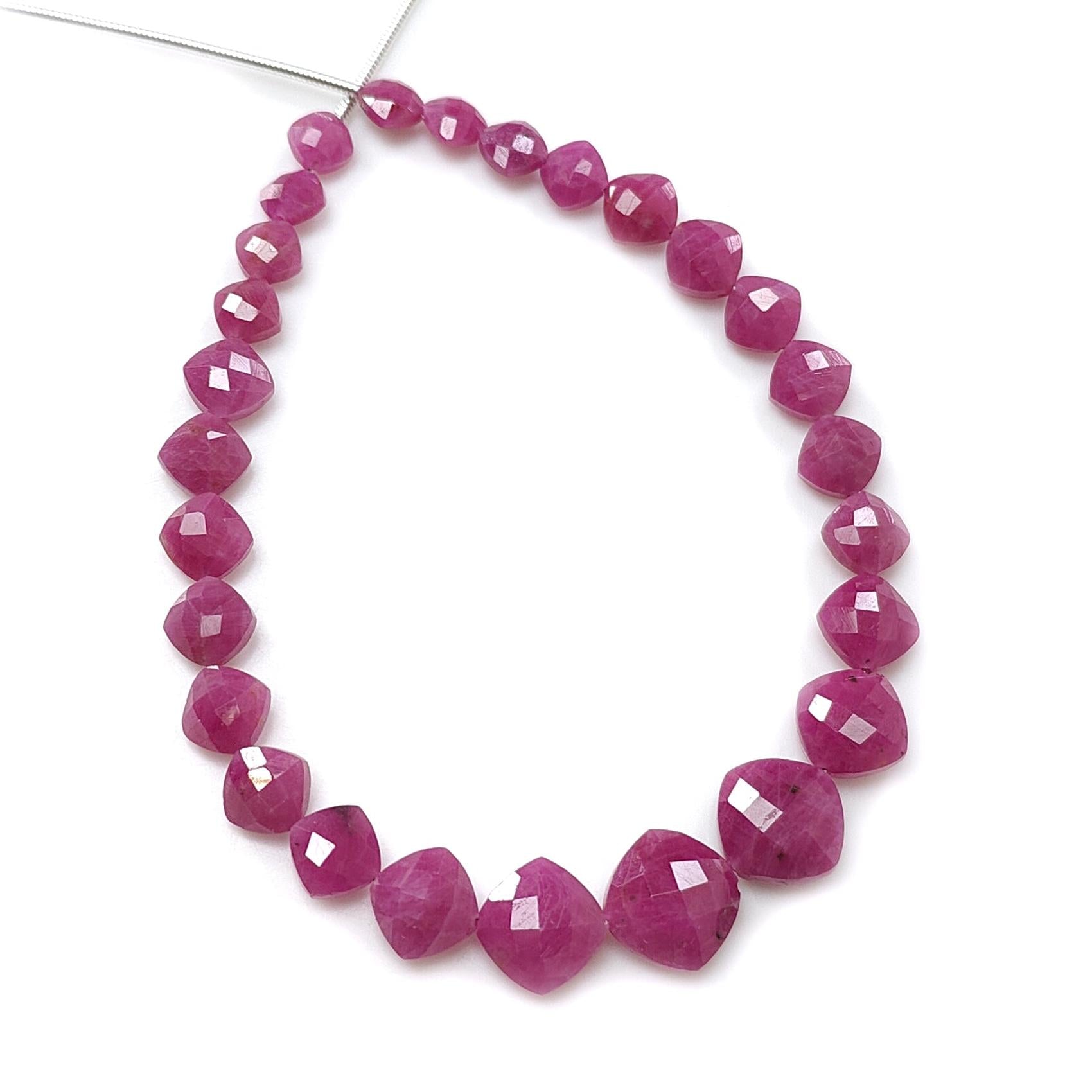 Ruby Faceted Briolette Loose Beads