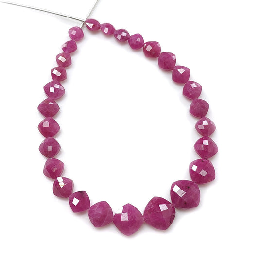Ruby Faceted Briolette Loose Beads