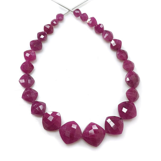 Ruby Briolette Faceted Loose Beads