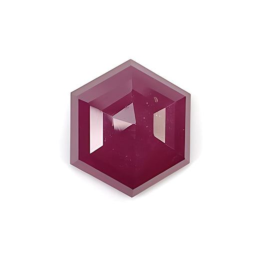 red ruby Hexagon step cut 