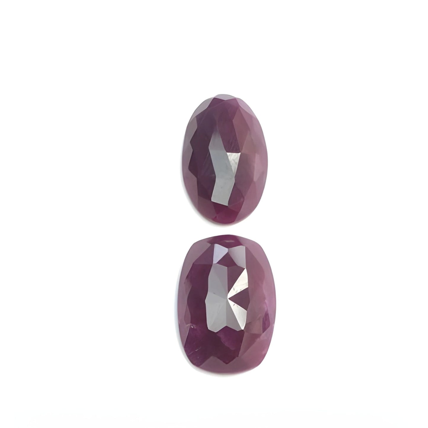 red ruby oval, Cushion rose cut