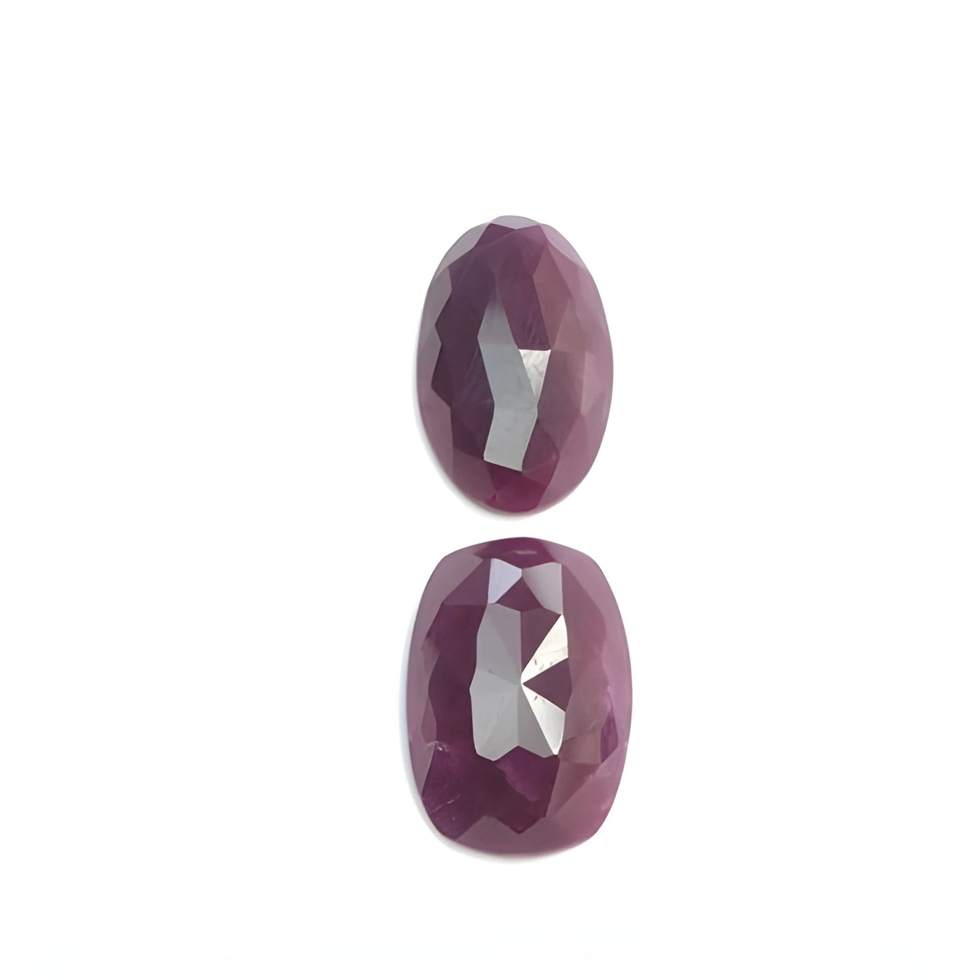 red ruby oval, Cushion rose cut