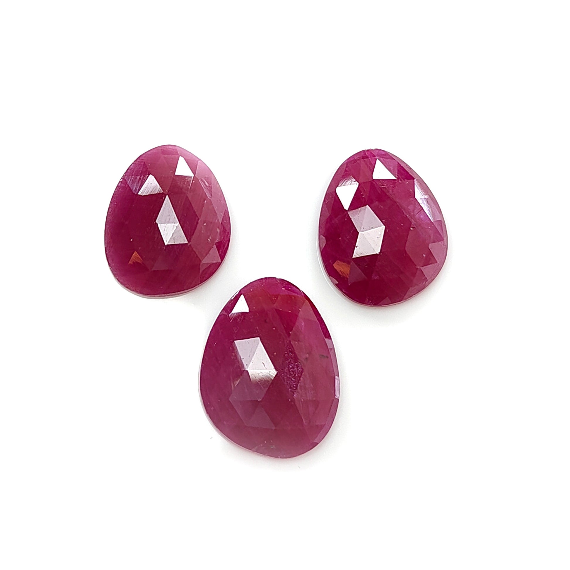 red ruby fancy rose cut slices