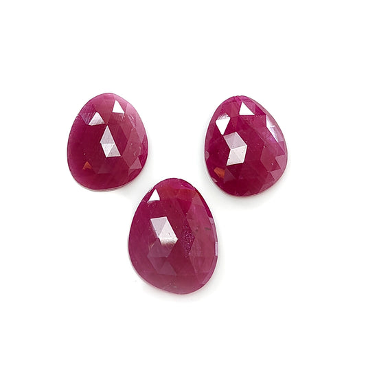 red ruby fancy rose cut slices