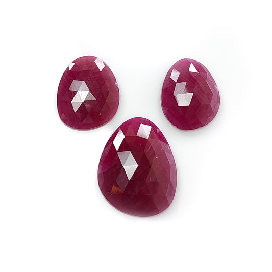 red ruby fancy rose cut slices