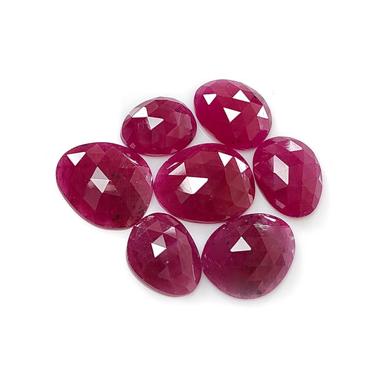 red ruby fancy rose cut slices