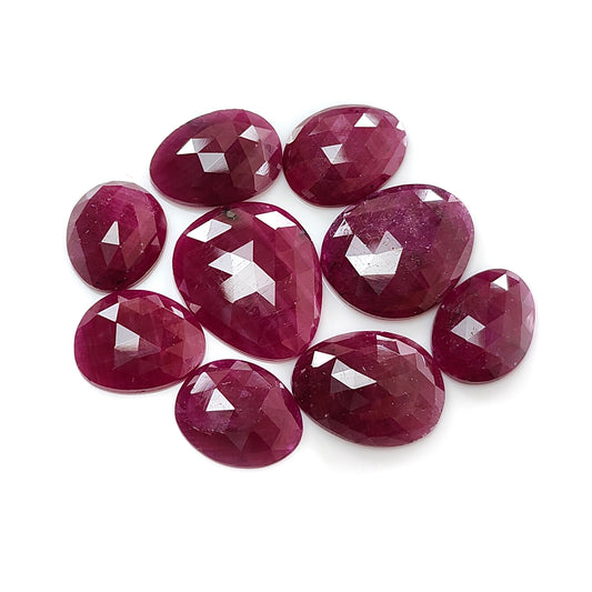 red ruby fancy rose cut slices