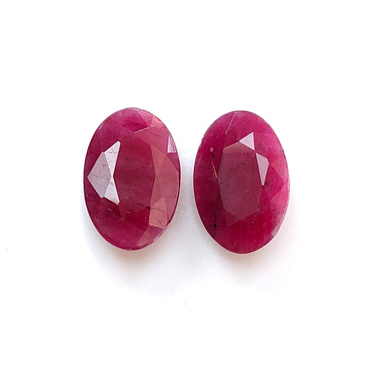 ruby oval shape faceted cut