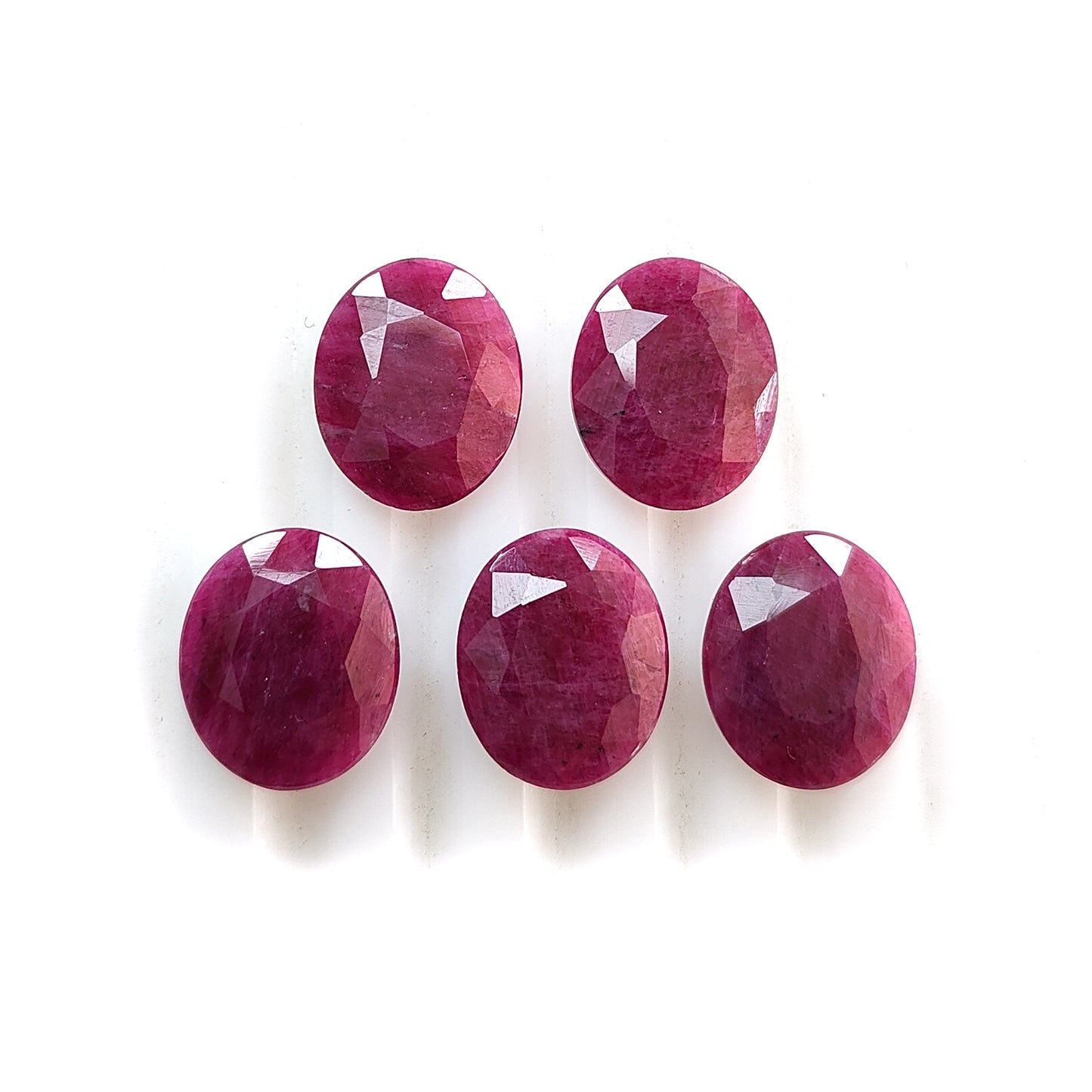 red ruby faceted cut